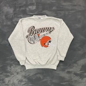 vintage Cleveland Brown sweatshirt mens large Gray 1990s NFL